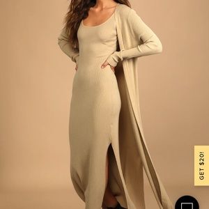 Lulu’s Dress and Cardigan Set